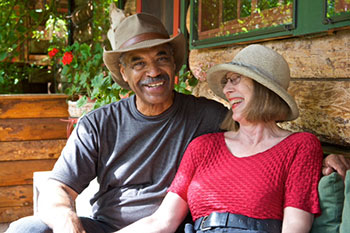 Lee and Peggy on Bungalow porch